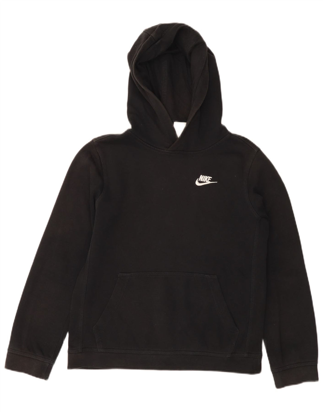 NIKE Boys Hoodie Jumper 12-13 Years Large Black Cotton