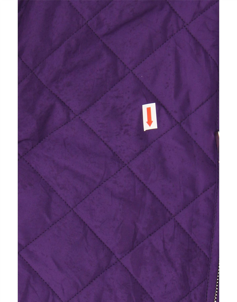 RALPH LAUREN Womens Quilted Jacket UK 14 Medium Purple Polyester Vintage Ralph Lauren and Second-Hand Ralph Lauren from Messina Hembry 