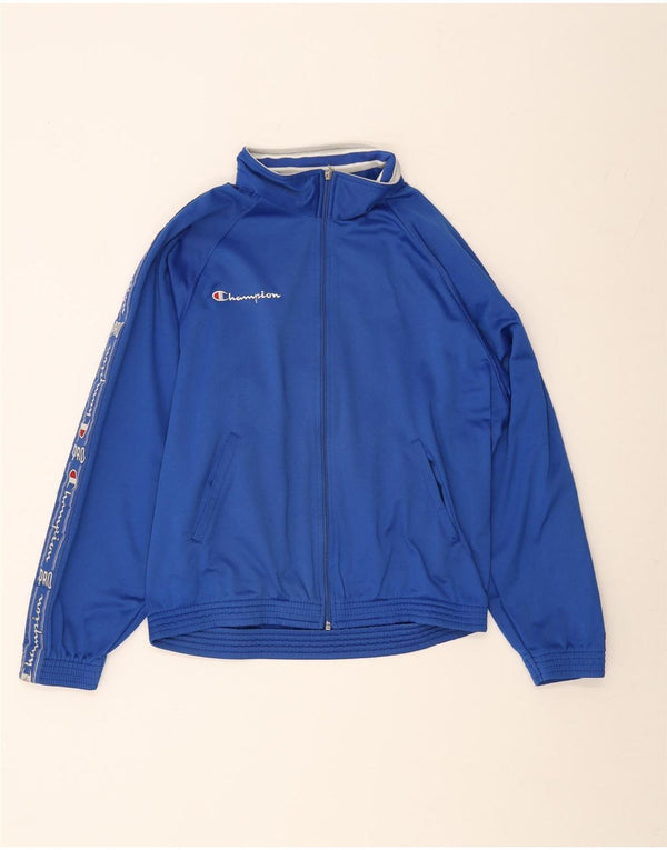 Champion Mens Graphic Tracksuit Top Jacket Medium Blue Colourblock