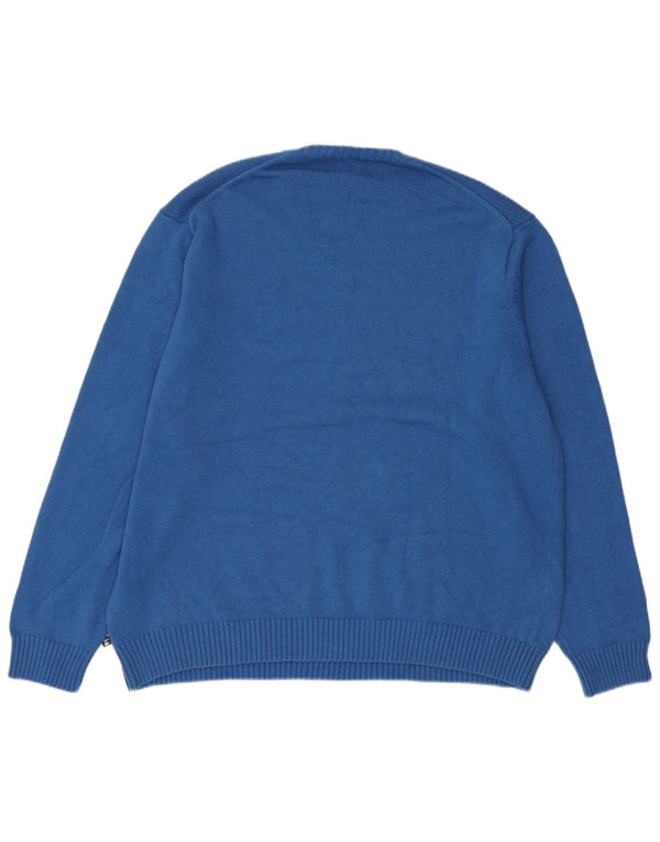Marks & Spencer Mens Blue Harbour V-Neck Jumper Sweater 2XL Blue Cotton