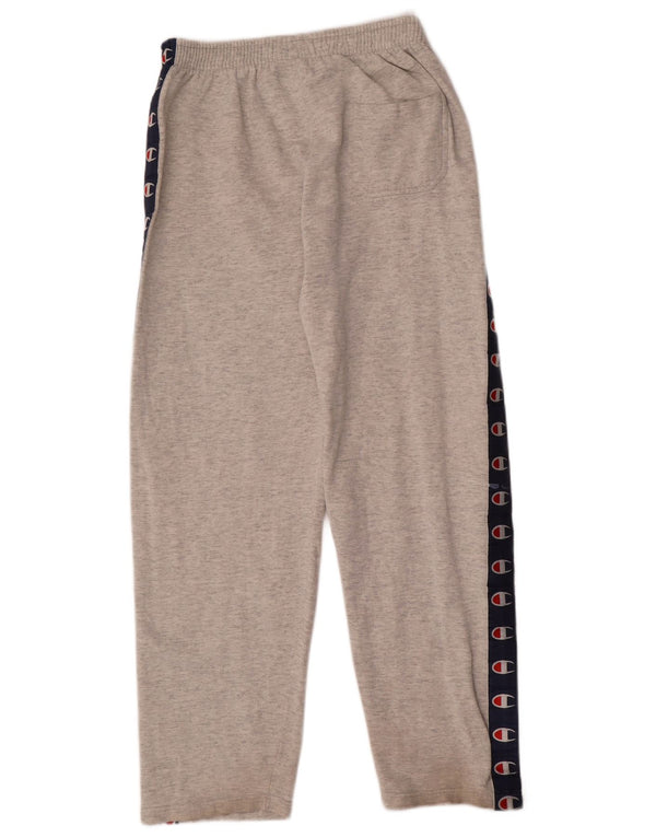Champion Mens Graphic Tracksuit Trousers Medium  Grey Colourblock Cotton