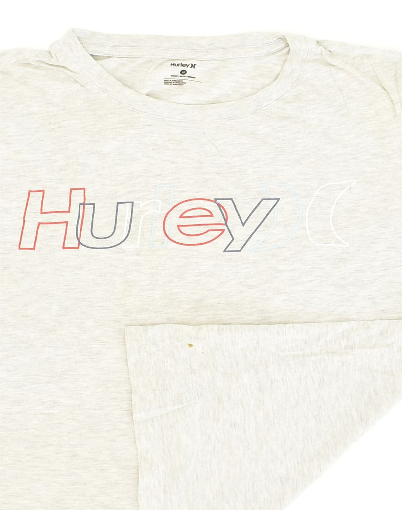 HURLEY Mens Graphic T-Shirt Top Medium Grey Cotton | Vintage Hurley | Thrift | Second-Hand Hurley | Used Clothing | Messina Hembry 