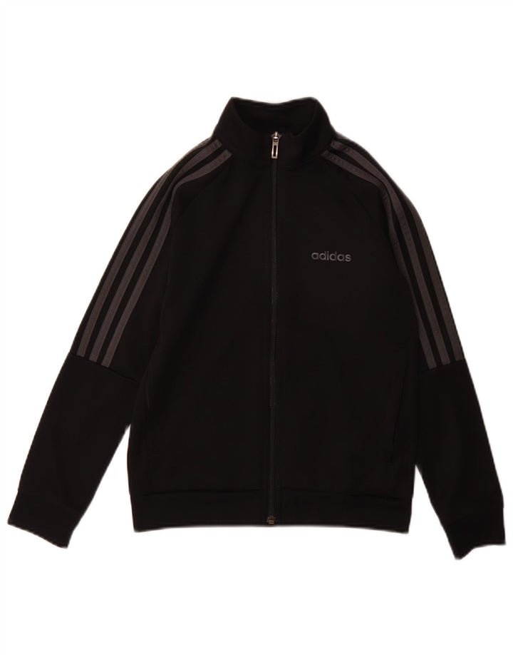 Adidas Boys Aeroready Tracksuit Top Jacket 11-12 Years Black