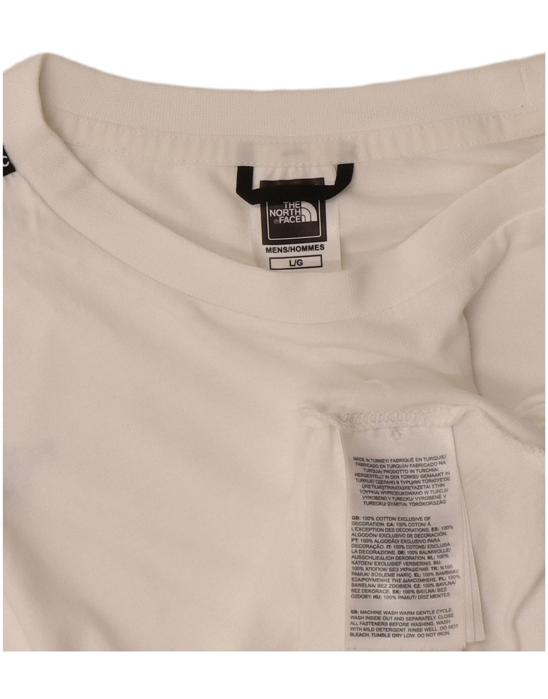 The North Face Mens T-Shirt Top Large White Cotton