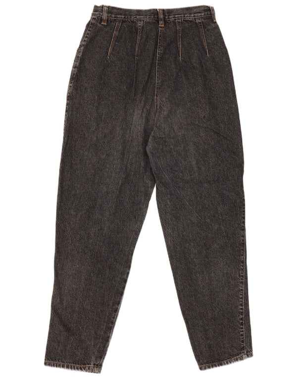 Vintage Womens High Rise Tapered Jeans UK 14 Medium W26 L29 Grey Cotton