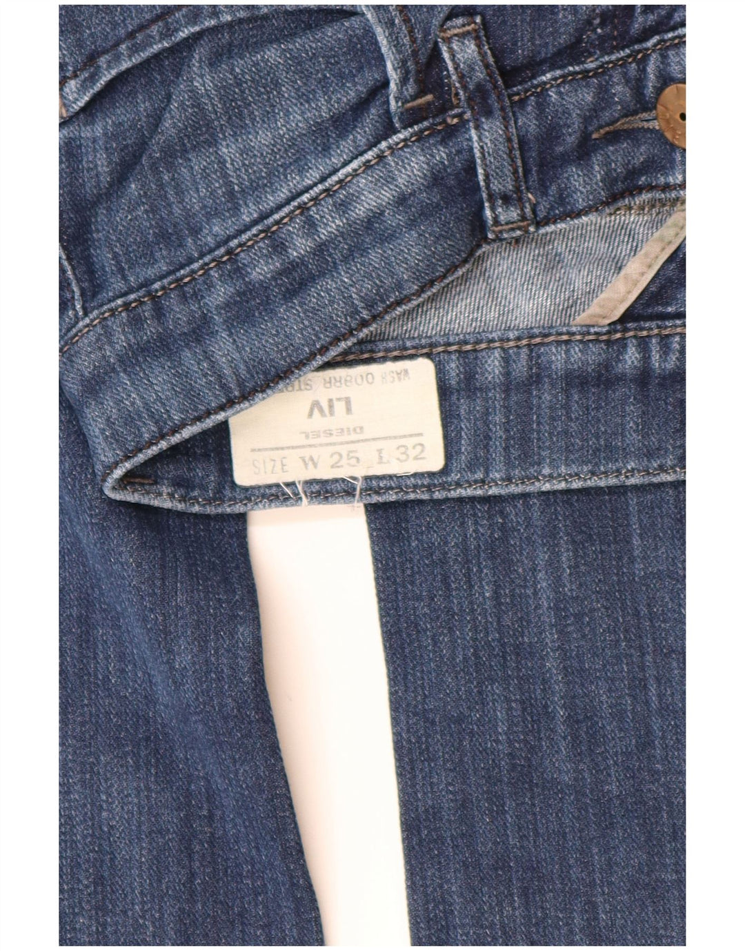 DIESEL Womens Liv Straight Jeans W25 L29 Blue Cotton