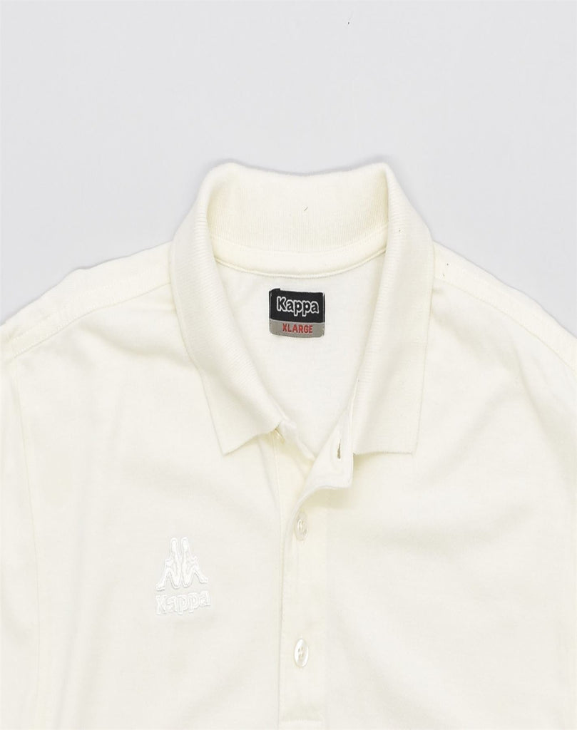 KAPPA Mens Polo Shirt XL White Cotton | Vintage | Thrift | Second-Hand | Used Clothing | Messina Hembry 