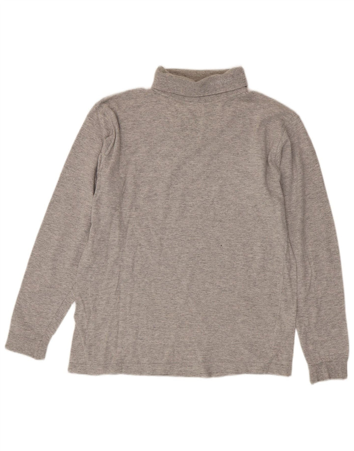 Wrangler Mens Roll Neck Top Long Sleeve Medium Grey Cotton