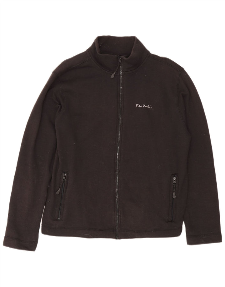 Pierre Cardin Mens Tracksuit Top Jacket Medium Black Cotton