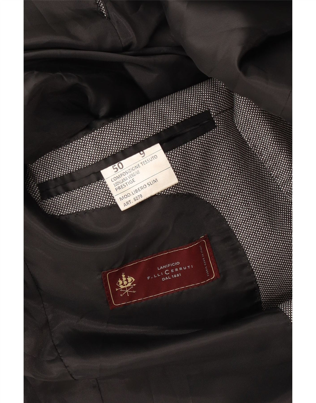 Cerruti 1881 Mens 2 Button Slim Blazer Jacket IT 50 Large Grey Virgin Wool