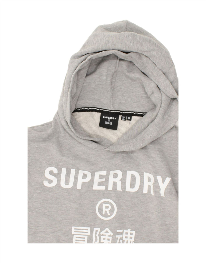 SUPERDRY Mens Graphic Hoodie Jumper Medium Grey Cotton | Vintage Superdry | Thrift | Second-Hand Superdry | Used Clothing | Messina Hembry 
