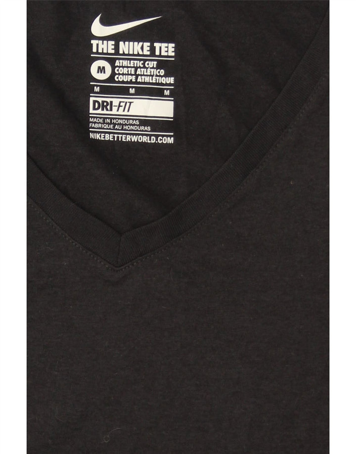 NIKE Womens Dri Fit T-Shirt Top UK 12 Medium Black Polyester Vintage Nike and Second-Hand Nike from Messina Hembry 
