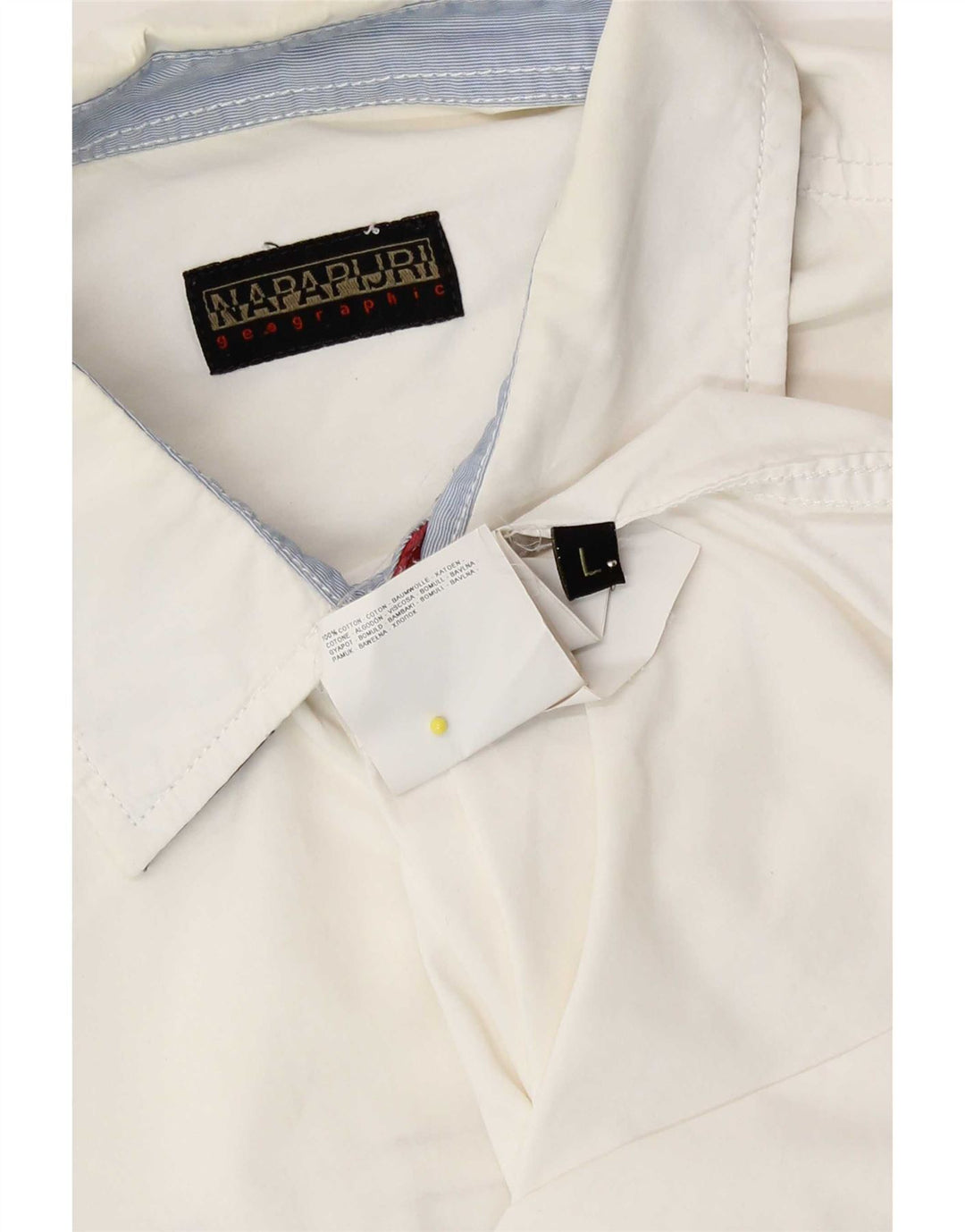 Napapijri Mens Graphic Shirt Large White Cotton