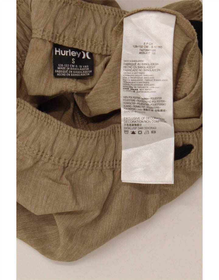 Hurley Boys Sport Shorts 8-9 Years Small Brown Polyester