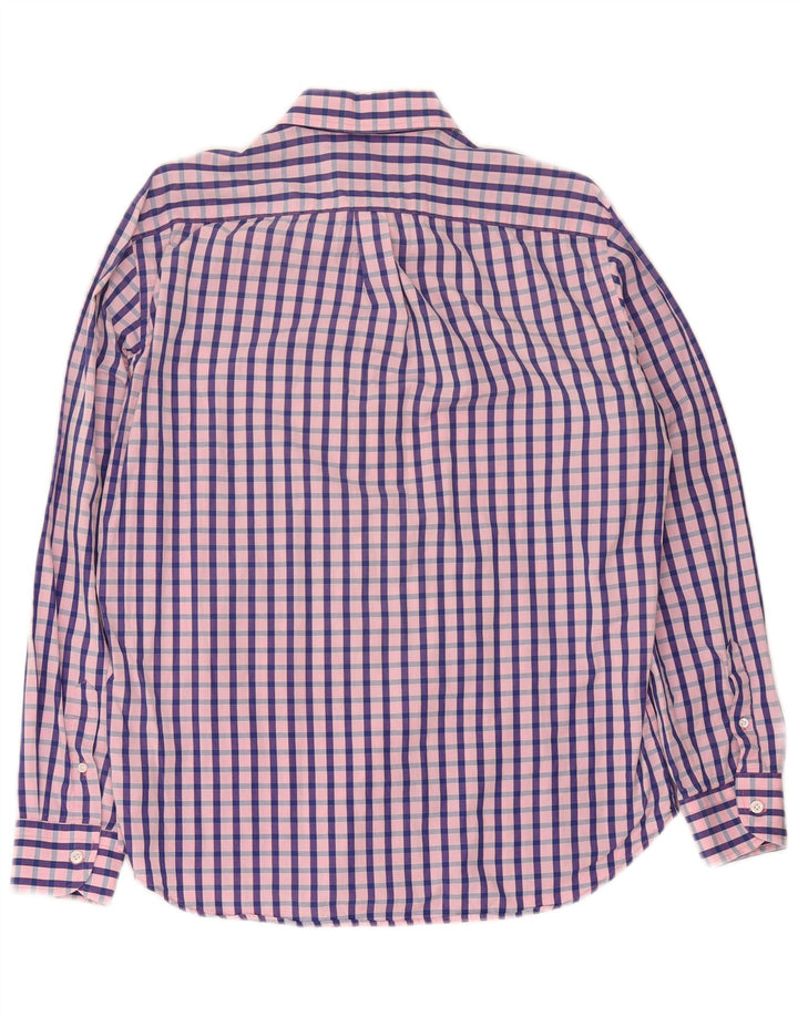 Harmont & Blaine Mens Shirt XL Pink Gingham Cotton