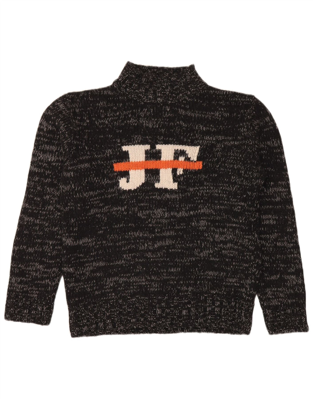 Gianfranco Ferre Mens Turtle Neck Jumper Sweater Large Black Flecked