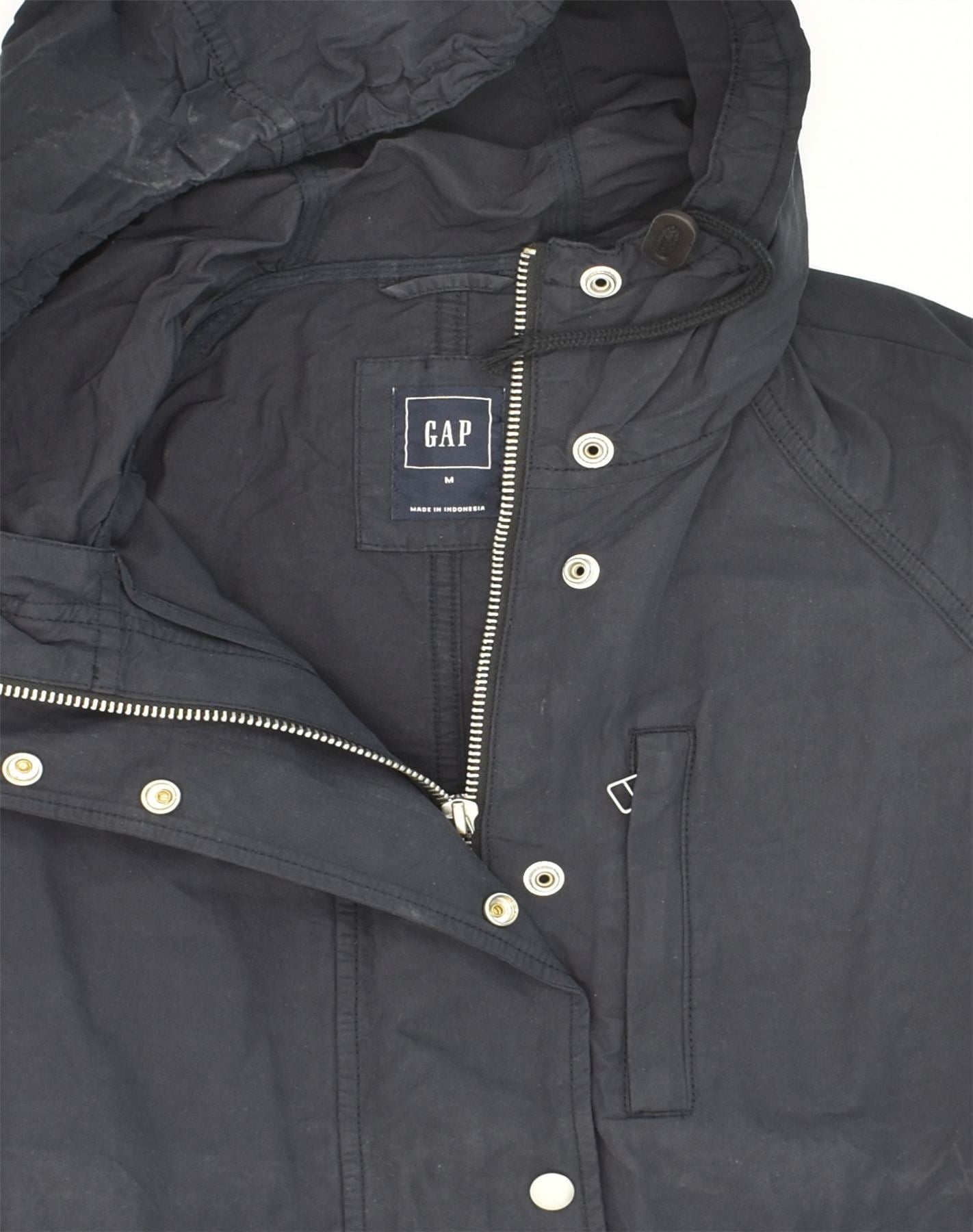 GAP Veste de pluie capuche pour femme UK 14 Bleu marine moyen