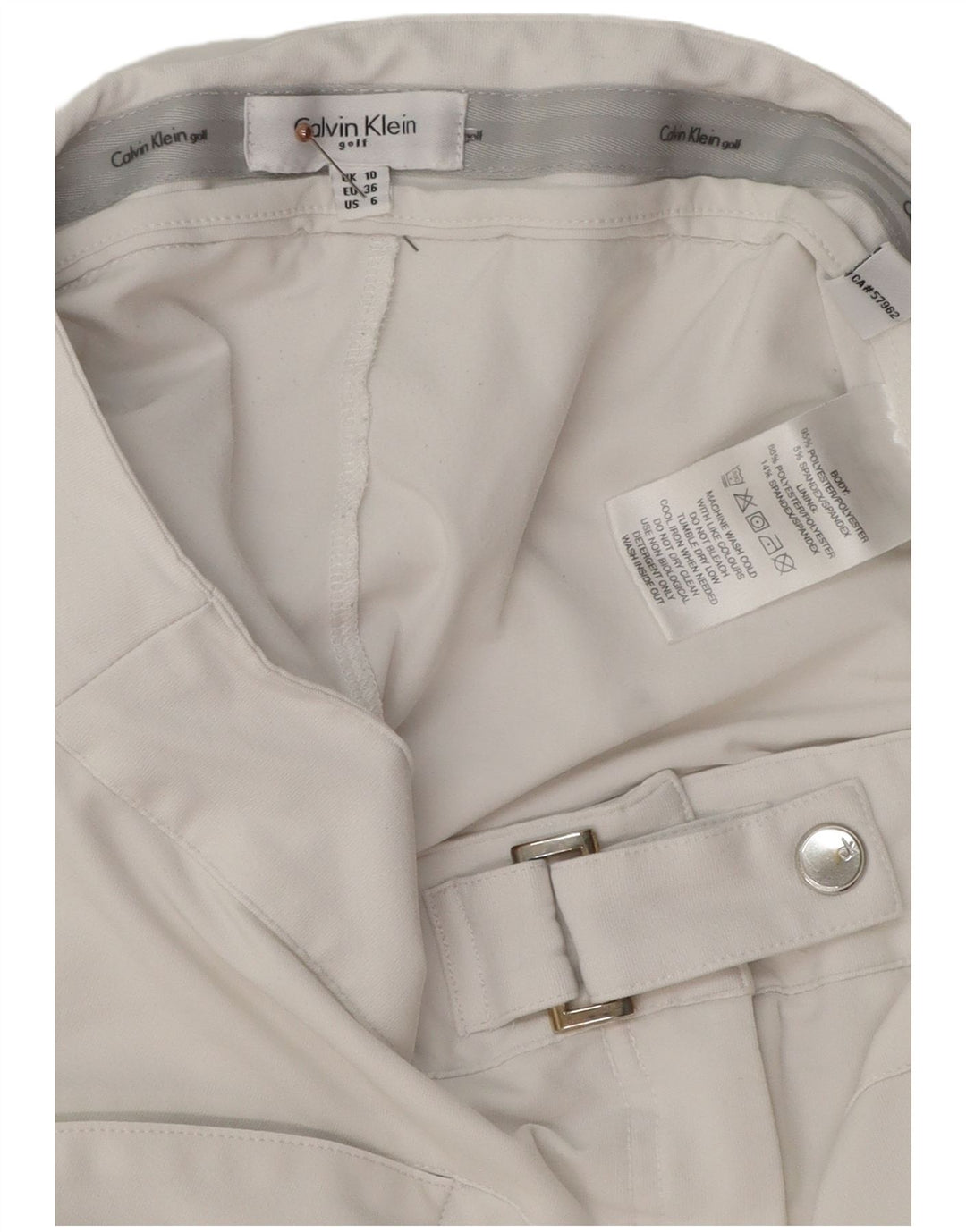 Calvin Klein Womens Mini Skirt UK 10 Small W28  White Polyester