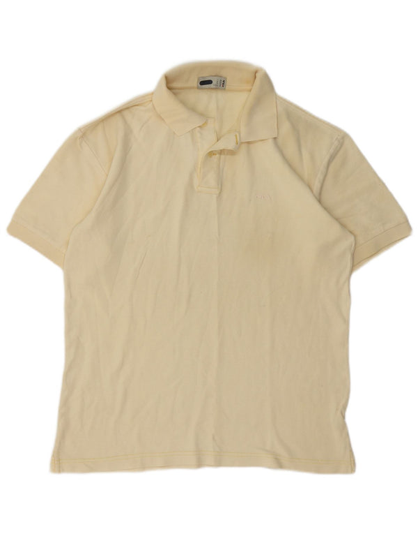 Fila Mens Polo Shirt IT 50 Medium Off White Cotton