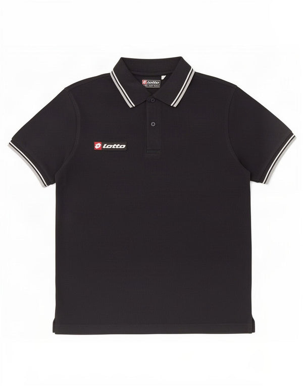 Lotto Mens Polo Shirt Medium Navy Blue Cotton