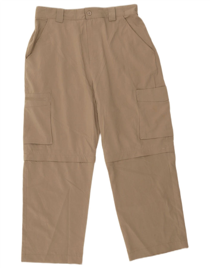 Mountain Warehouse Mens Cargo Cropped Trousers W32 L25 Beige Polyester