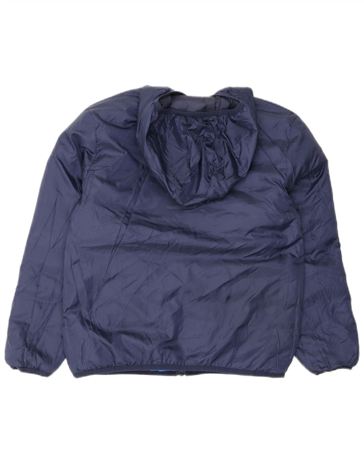 Eddie Bauer Boys Hooded Padded Jacket 10-11 Years Medium Navy Blue
