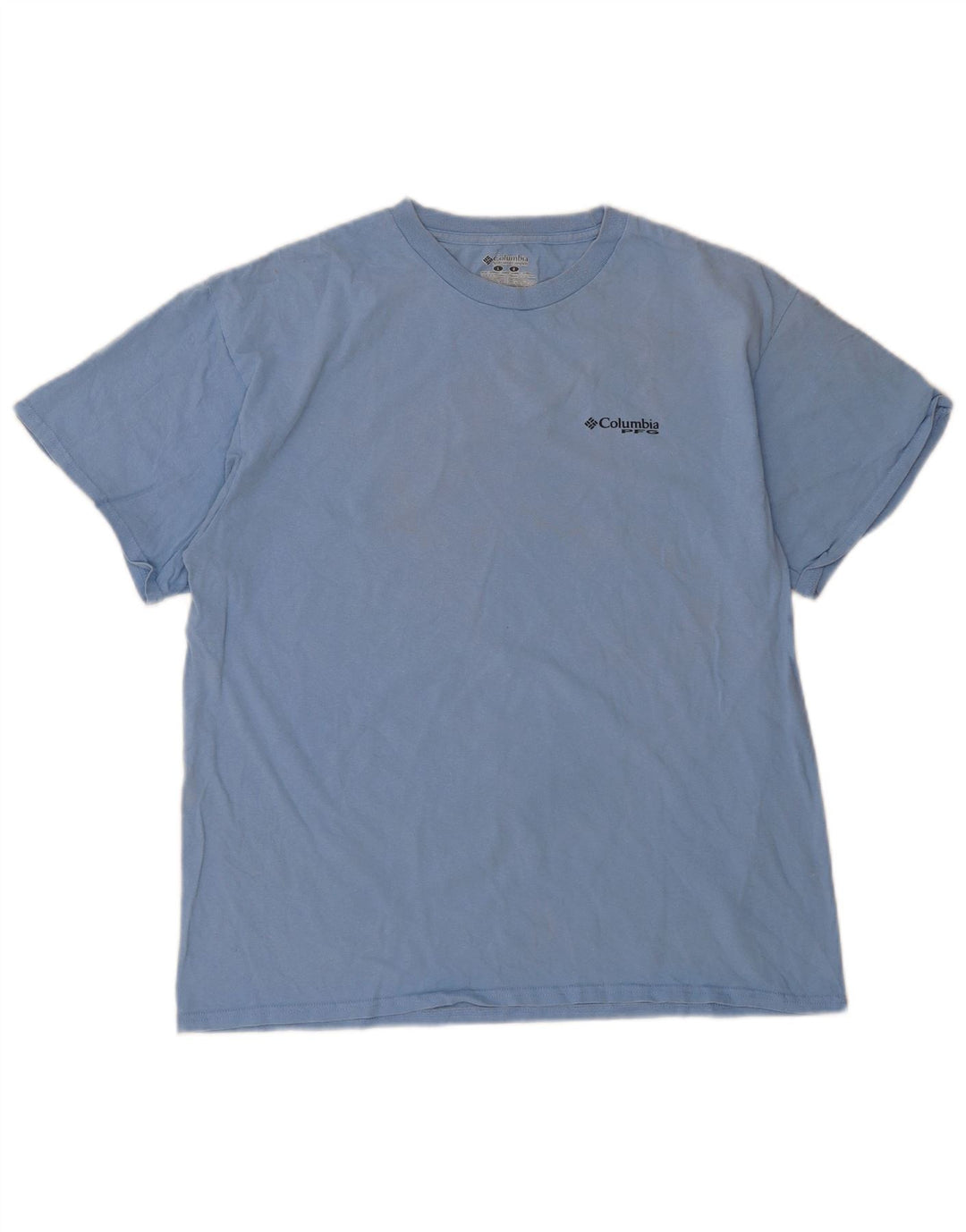 COLUMBIA Mens Graphic T-Shirt Top Large Blue Cotton