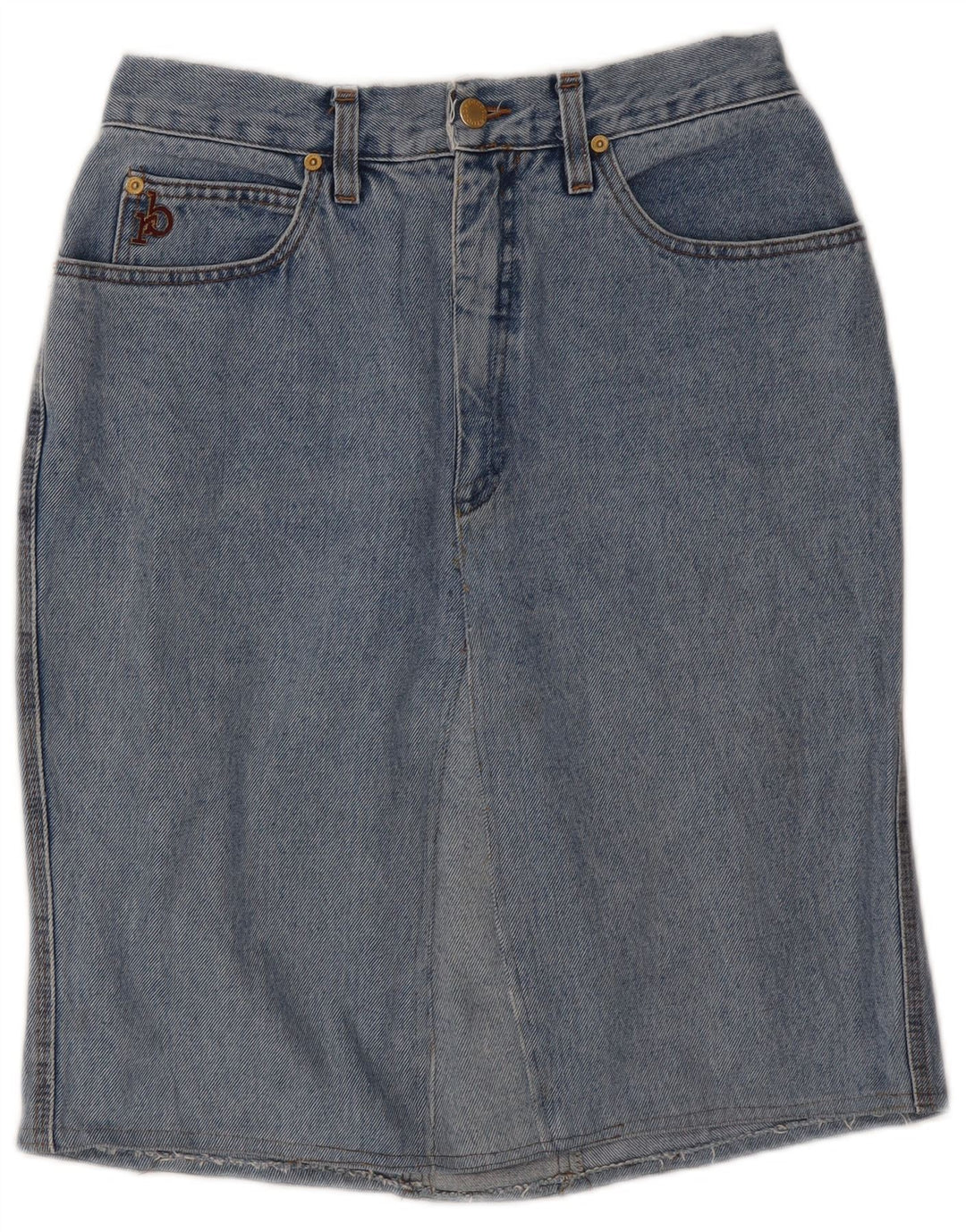 Roccobarocco Womens Denim Skirt W33 Large Blue Cotton