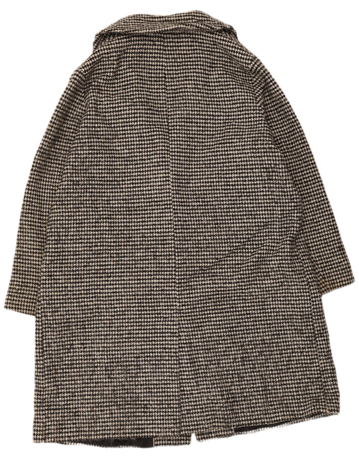 John Lewis Womens Oversized Double Breasted Coat UK 18 XL Black Houndstooth