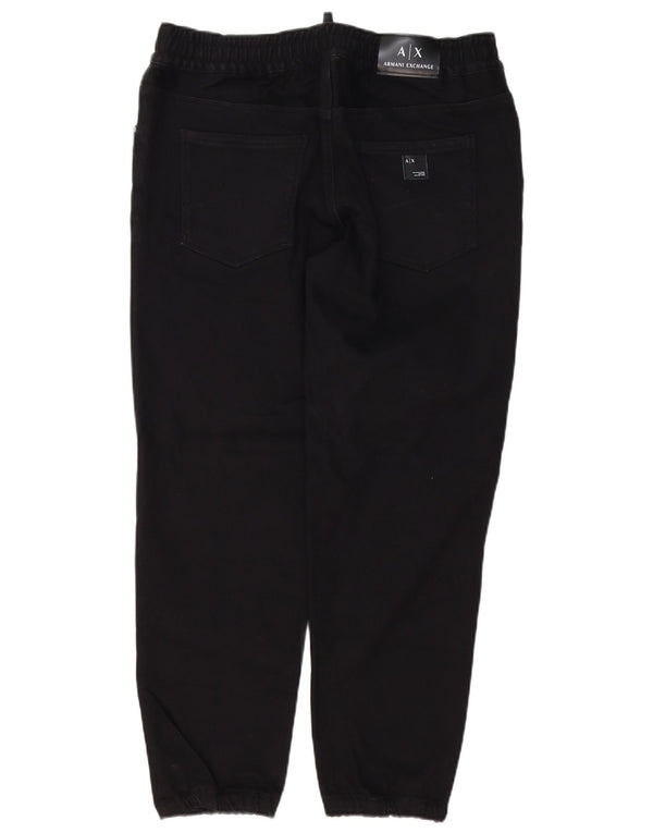 Armani Exchange Mens Joggers Slim Jeans W32 L28 Black Cotton