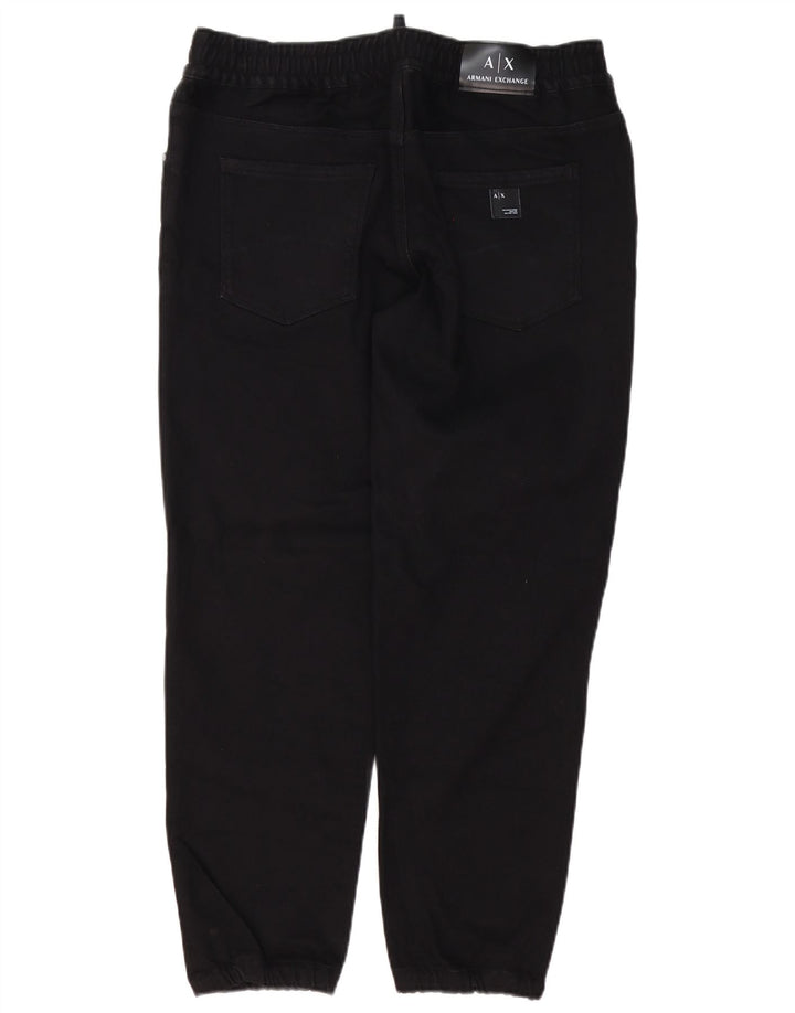 Armani Exchange Mens Joggers Slim Jeans W32 L28 Black Cotton
