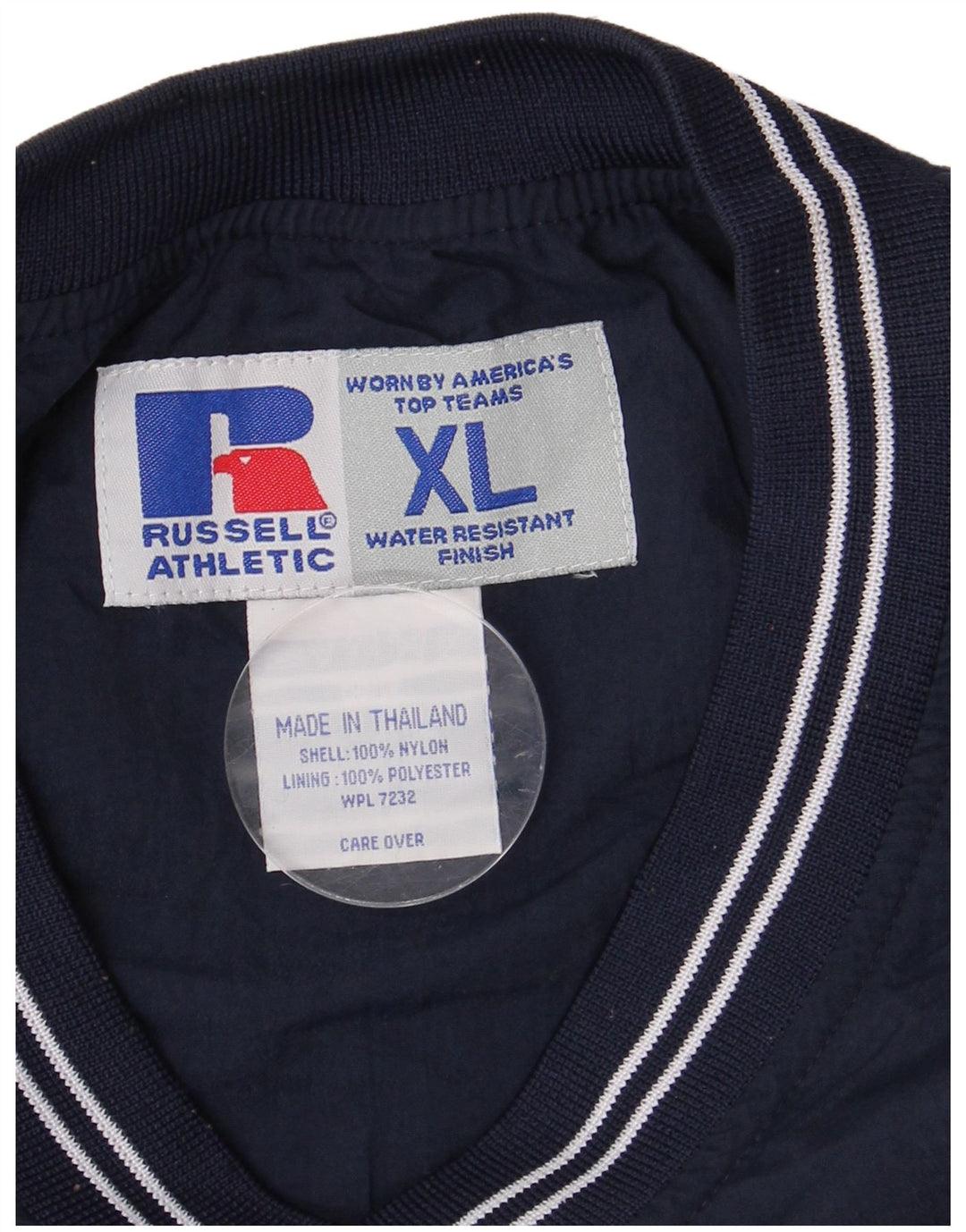 Russell Athletic Mens Pullover Tracksuit Top Jacket XL Navy Blue Nylon