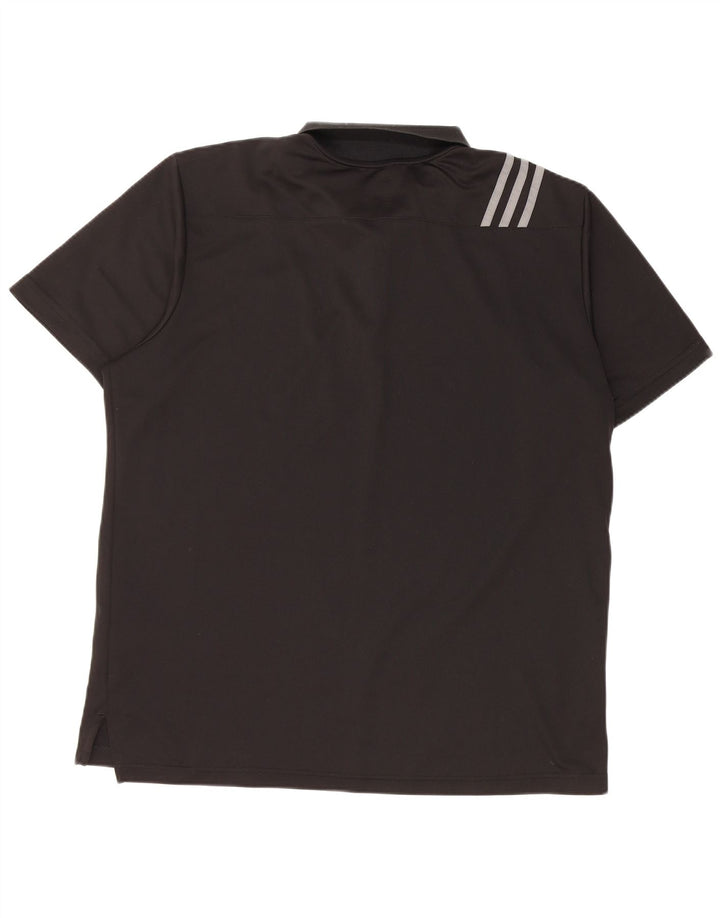 Adidas Mens Golf Polo Shirt Large Black Polyester