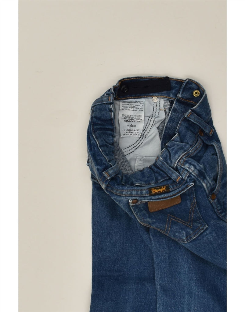 WRANGLER Girls Straight Jeans 4-5 Years W22 L18  Navy Blue Cotton | Vintage Wrangler | Thrift | Second-Hand Wrangler | Used Clothing | Messina Hembry 