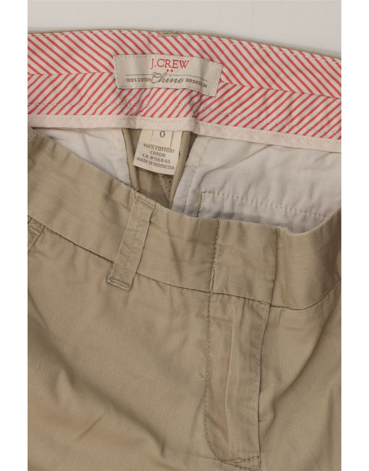J. CREW Womens Chino Shorts US 0 XS W28  Beige Cotton