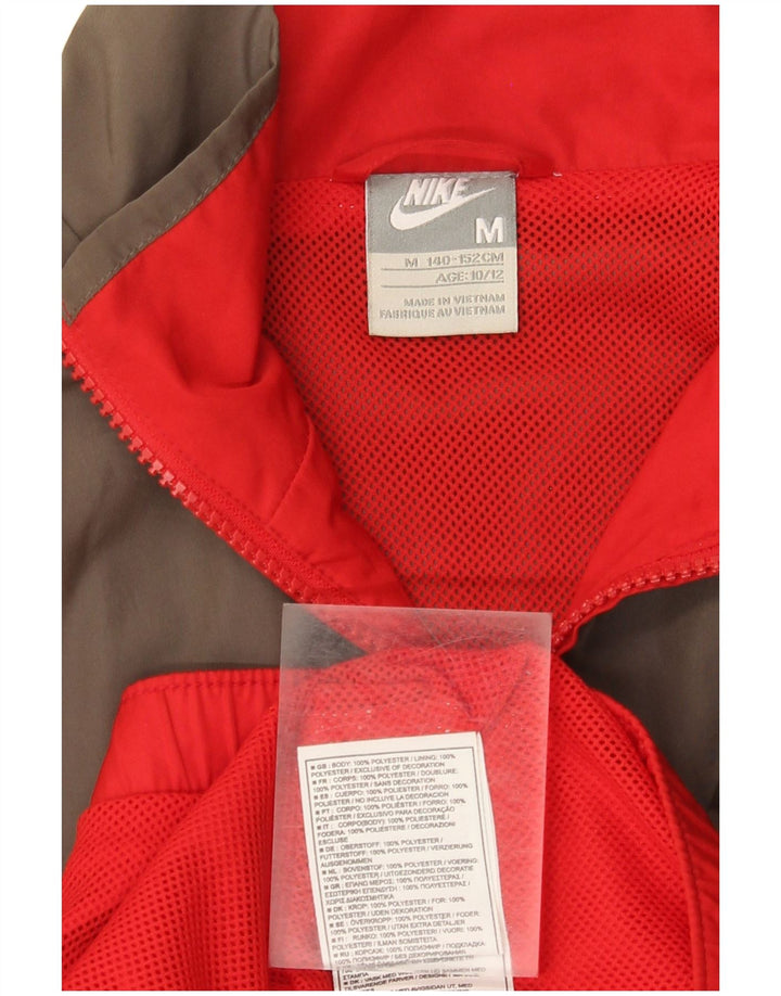 Nike Boys Graphic Tracksuit Top Jacket 10-11 Years Medium Red Colourblock