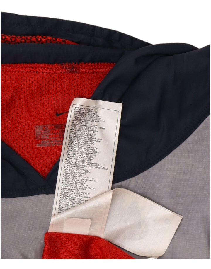 Nike Mens Hooded Vest Top XL Grey Colourblock Nylon