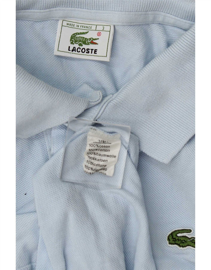 Lacoste Mens Long Sleeve Polo Shirt Size 3 Small Blue Cotton