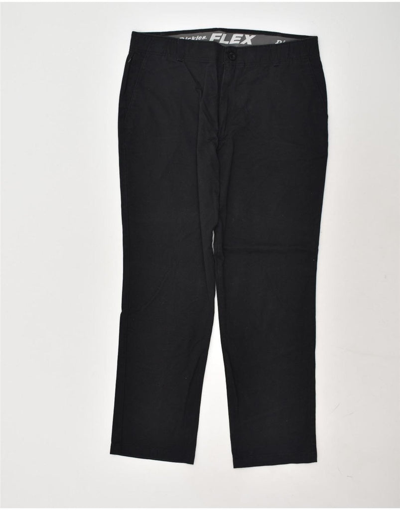 DICKIES Mens Flex Straight Chino Trousers W38 L32  Black Cotton | Vintage Dickies | Thrift | Second-Hand Dickies | Used Clothing | Messina Hembry 