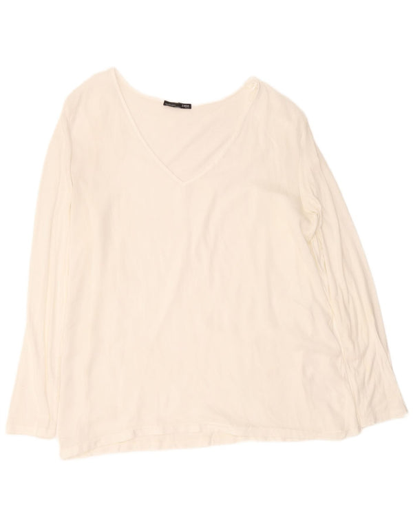 Zara Womens Top Long Sleeve UK 14 Large White