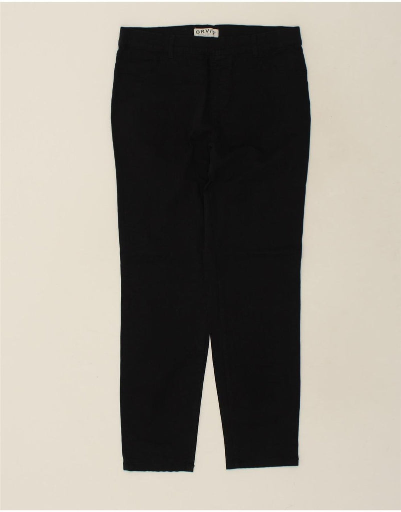 ORVIS Womens Slim Fit Chino Trousers UK 8 Small W27 L28  Black Cotton | Vintage Orvis | Thrift | Second-Hand Orvis | Used Clothing | Messina Hembry 