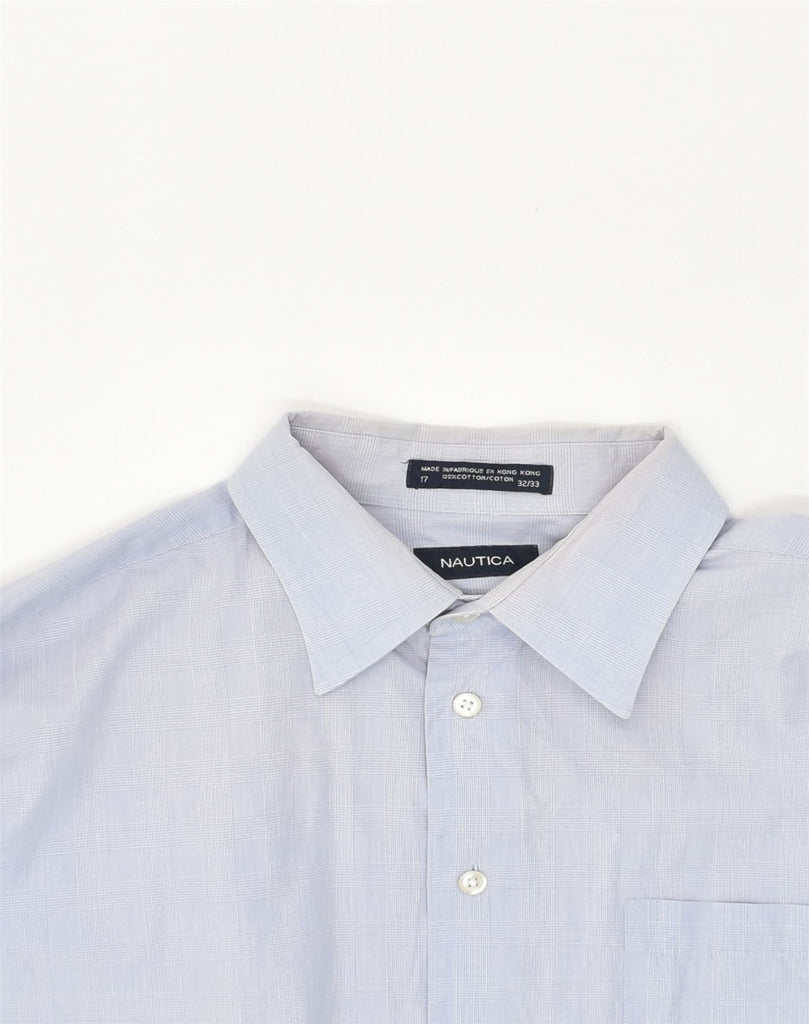 NAUTICA Mens Shirt Size 17 XL Blue Cotton | Vintage Nautica | Thrift | Second-Hand Nautica | Used Clothing | Messina Hembry 