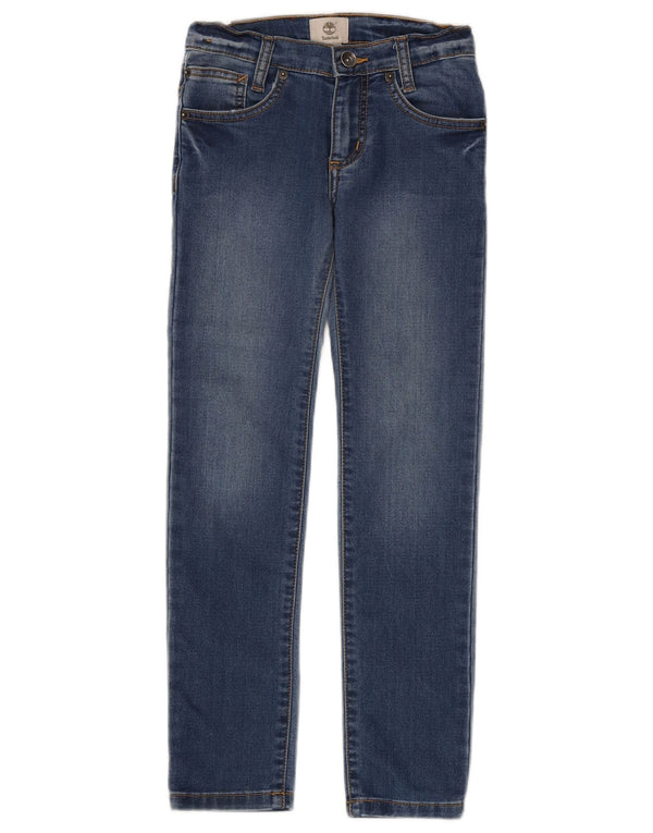Timberland Boys Slim Jeans 7-8 Years W24 L24 Blue Cotton