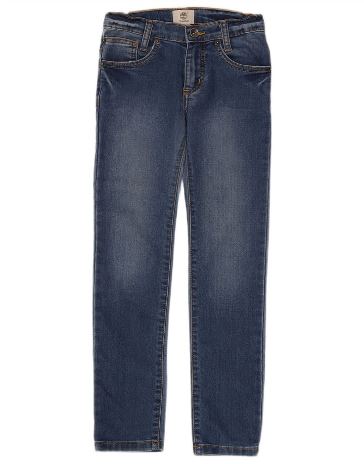 Timberland Boys Slim Jeans 7-8 Years W24 L24 Blue Cotton