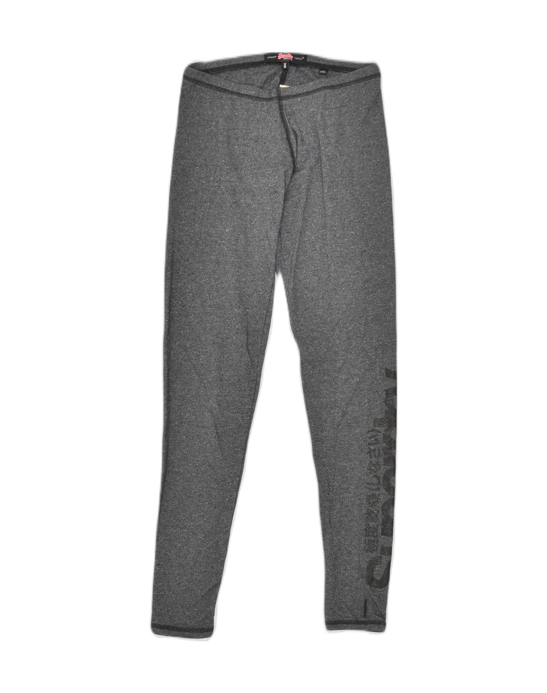 SUPERDRY Womens Graphic Leggings XS Grey Cotton | Vintage Superdry | Thrift | Second-Hand Superdry | Used Clothing | Messina Hembry 