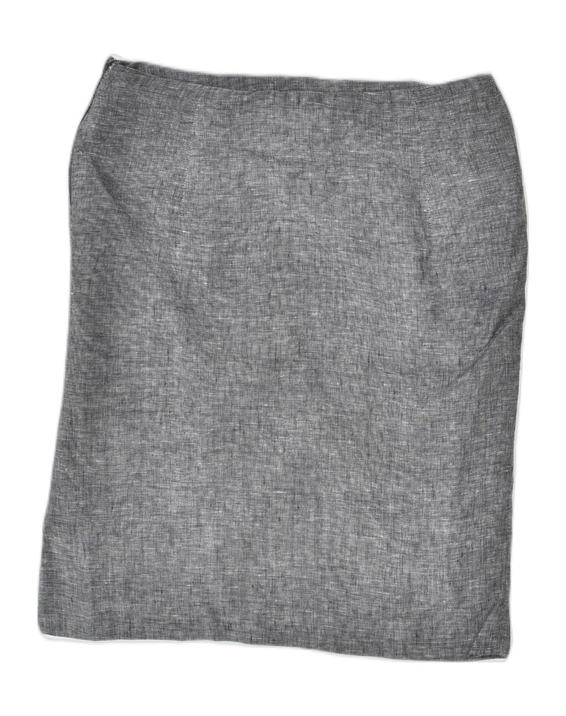 MAX MARA Womens Straight Skirt UK 16 W32 Grey Viscose | Vintage | Thrift | Second-Hand | Used Clothing | Messina Hembry 