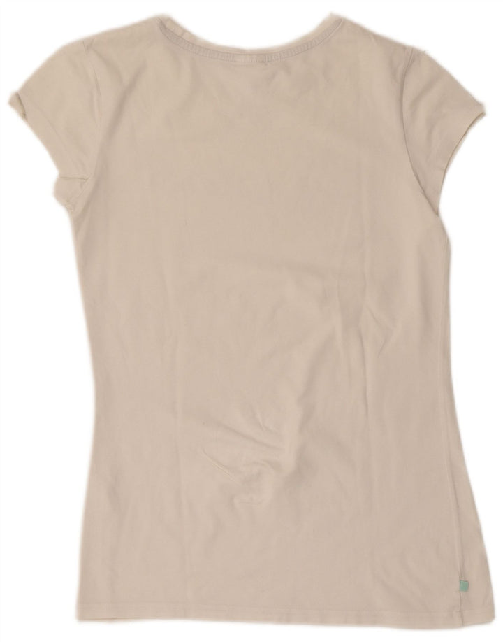 Adidas Womens Graphic T-Shirt Top UK 14 Medium  White