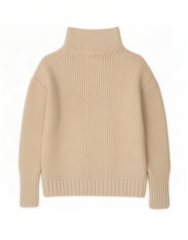 MINT VELVET Womens Turtle Neck Jumper Sweater UK 10 Small Off White