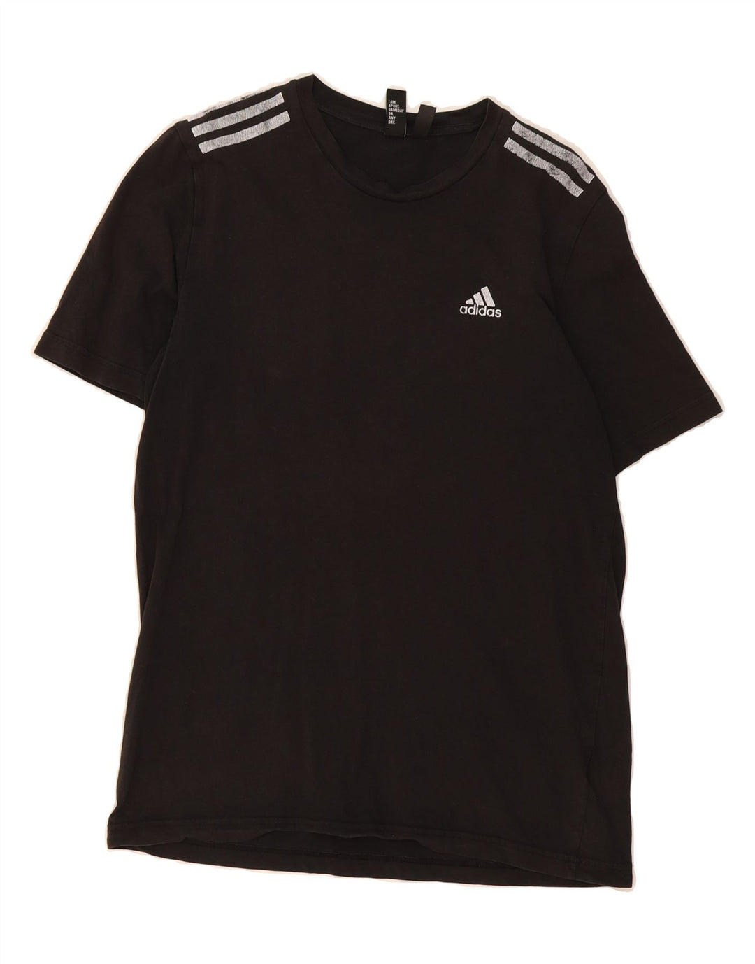 ADIDAS Womens T-Shirt Top UK 14 Medium Black Cotton Vintage Adidas and Second-Hand Adidas from Messina Hembry 