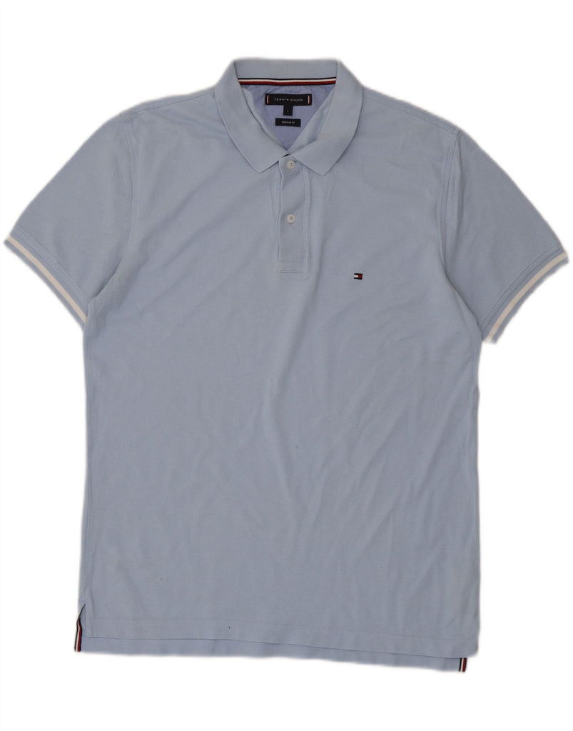 TOMMY HILFIGER Mens Regular Fit Polo Shirt Large Blue Cotton Vintage Tommy Hilfiger and Second-Hand Tommy Hilfiger from Messina Hembry 